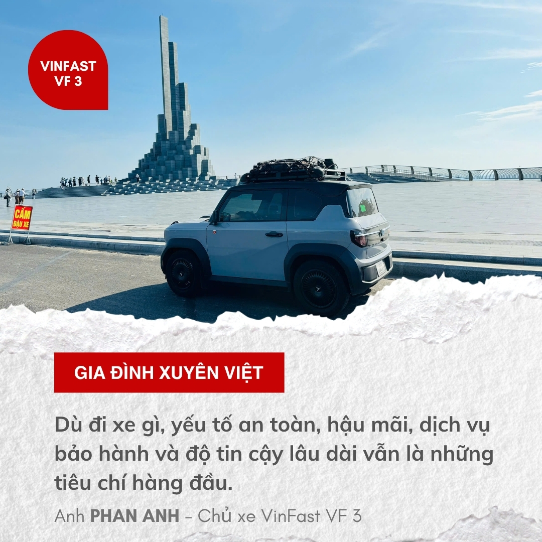 Gia đ&igrave;nh 4 người xuy&ecirc;n Việt bằng VinFast VF 3: 'Tiết kiệm 20 triệu đồng so với xe xăng, muốn xuy&ecirc;n ĐN&Aacute;'- Ảnh 6.