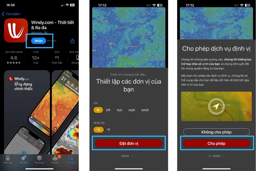 Ứng dụng theo d&otilde;i đường đi của b&atilde;o số 3 Wipha tr&ecirc;n điện thoại- Ảnh 1.