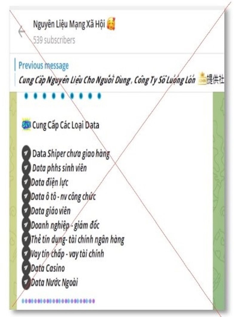 C&ocirc;ng an cảnh b&aacute;o: Th&ocirc;ng tin c&aacute; nh&acirc;n, số t&agrave;i khoản ng&acirc;n h&agrave;ng, thẻ t&iacute;n dụng&hellip; của nhiều người đang bị rao b&aacute;n tr&ecirc;n c&aacute;c nh&oacute;m k&iacute;n- Ảnh 3.