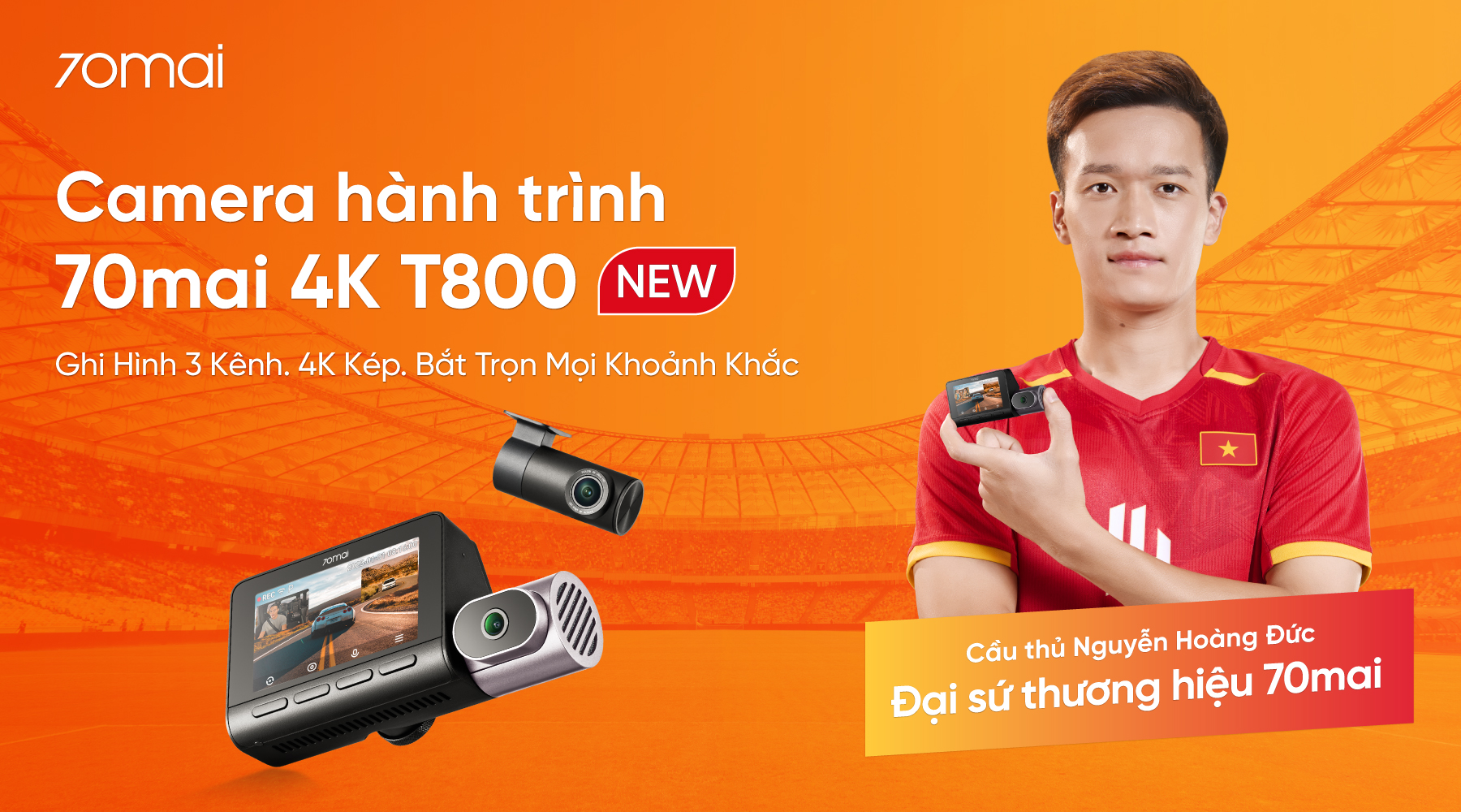 70mai ra mắt bộ đôi camera hành trình 3 kênh 4K T800 và T400 tại Việt Nam - Ảnh 2. 70mai ra mắt bộ đôi camera hành trình 3 kênh 4K T800 và T400 tại Việt Nam - Ảnh 2.