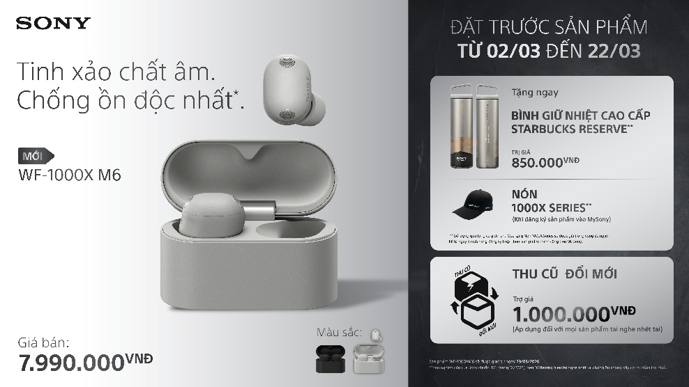 Sony trình làng tai nghe true wireless chống ồn vượt trội WF-1000XM6 - Ảnh 5. Sony trình làng tai nghe true wireless chống ồn vượt trội WF-1000XM6 - Ảnh 5.