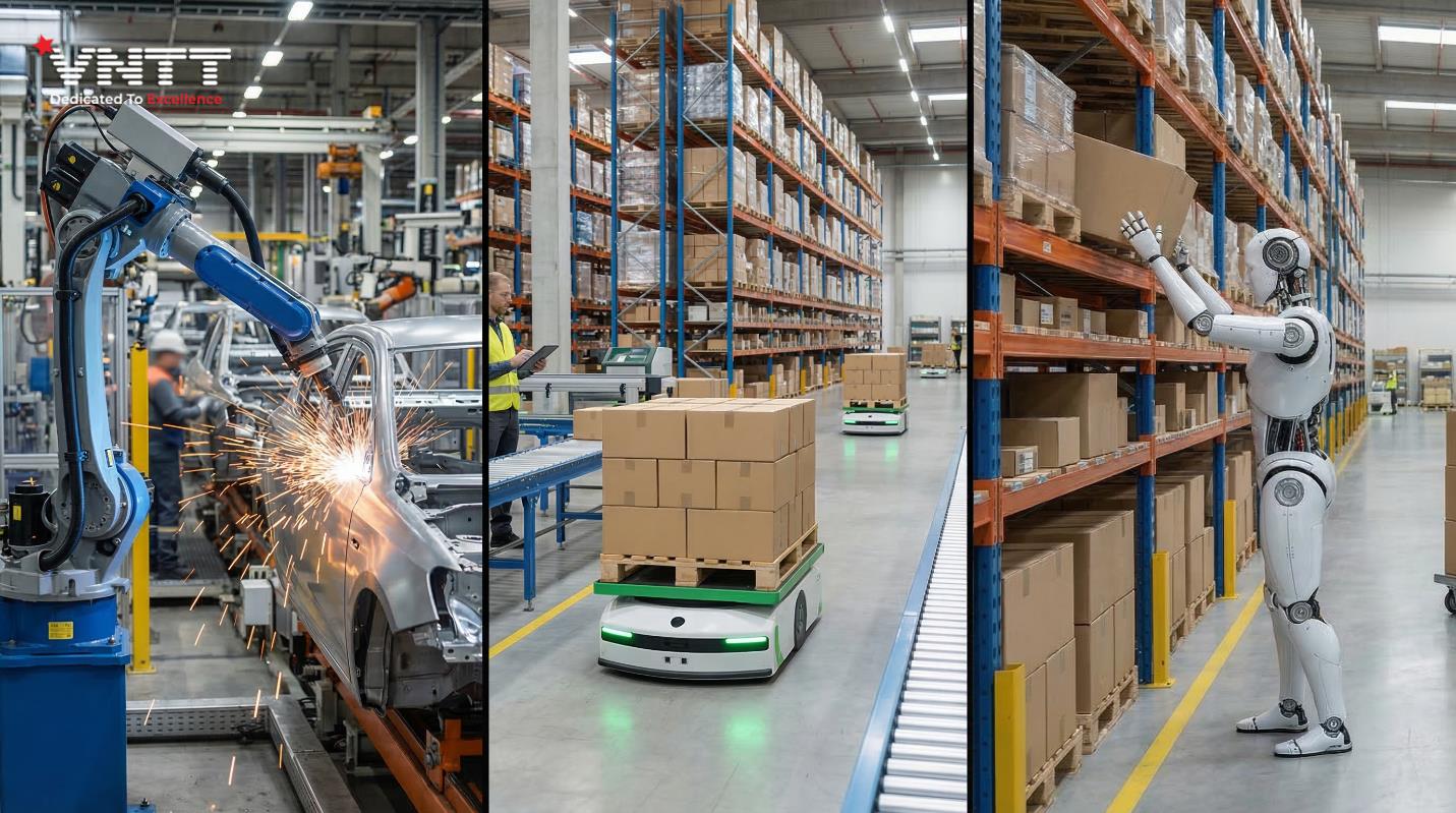 VNTT công bố Smart Robotics, hướng tới hệ sinh thái tự động hóa sản xuất và logistics - Ảnh 1. VNTT công bố Smart Robotics, hướng tới hệ sinh thái tự động hóa sản xuất và logistics - Ảnh 1.