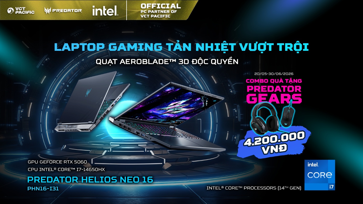 Predator Helios Neo 16 - Laptop gaming hiệu năng cao cho game thủ và creator - Ảnh 4. Predator Helios Neo 16 - Laptop gaming hiệu năng cao cho game thủ và creator - Ảnh 4.