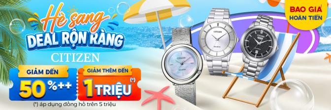 Bừng sắc hè cùng 7 siêu phẩm đồng hồ Citizen Eco-Drive: Bền đẹp, sale khủng tại TGDĐ! - Ảnh 1. Bừng sắc hè cùng 7 siêu phẩm đồng hồ Citizen Eco-Drive: Bền đẹp, sale khủng tại TGDĐ! - Ảnh 1.