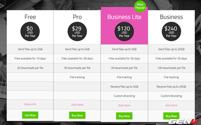 
Bảng gi&aacute; dịch vụ.
