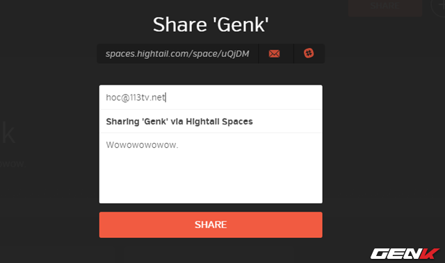 
C&aacute;c t&ugrave;y chọn chia sẻ.
