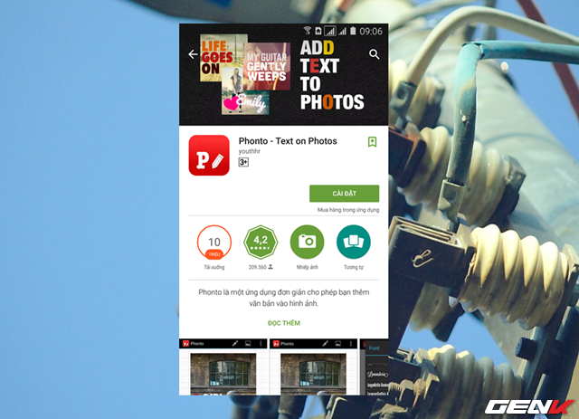 
L&agrave; gợi &yacute; cuối c&ugrave;ng nằm trong danh s&aacute;ch ở b&agrave;i viết n&agrave;y. Phonto rất ph&ugrave; hợp cho mục đ&iacute;ch đơn giản l&agrave; ch&egrave;n nội dung ngắn v&agrave;o ảnh.
