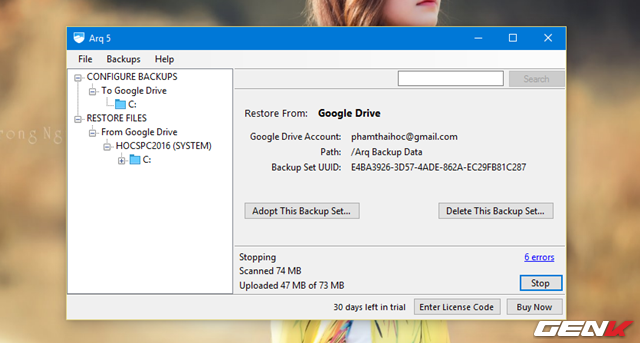 
Về mặt tốc độ th&igrave; Arq c&oacute; tốc độ sao lưu kh&aacute; nhanh, v&agrave; c&aacute;c dữ liệu được truyền l&ecirc;n m&acirc;y với c&aacute;c giao thức bảo mật SSL/TLS n&ecirc;n rất an to&agrave;n.
