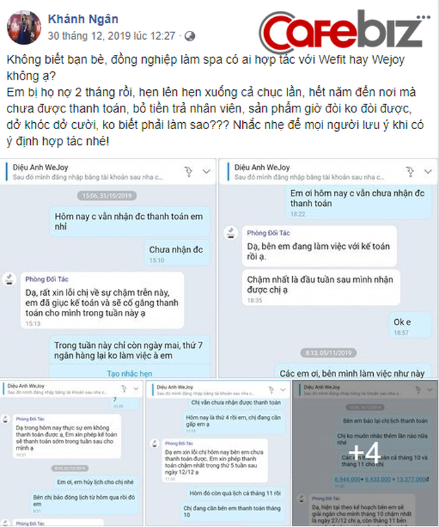 B&atilde;o li&ecirc;n tiếp qu&eacute;t qua Wefit của Forbes under 30 Kh&ocirc;i Nguyễn: Spa, ph&ograve;ng tập tố nợ đọng, ngưng hợp t&aacute;c, kh&aacute;ch VIP người đ&ograve;i hủy g&oacute;i ho&agrave;n tiền, kẻ tố startup n&agrave;y lừa đảo! - Ảnh 4.