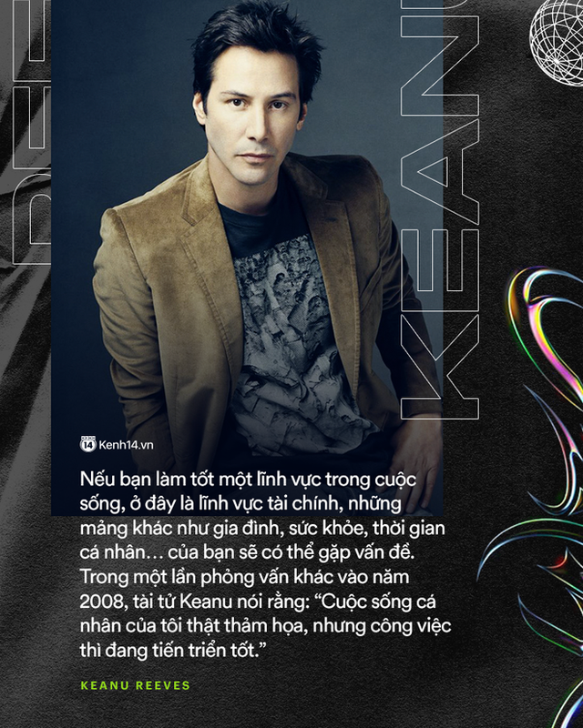 Quan niệm sống về tiền bạc của Keanu Reeves: T&ocirc;i đ&atilde; kiếm được rất nhiều tiền, t&ocirc;i cho đi rất nhiều v&agrave; sống đơn giản. Ta đều biết rằng sức khỏe tốt mới l&agrave; điều quan trọng hơn.&rdquo; - Ảnh 3.