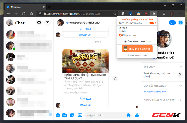 Tránh người khác xem lén tin nhắn Facebook của bạn trên Google Chrome - Ảnh 3. Tránh người khác xem lén tin nhắn Facebook của bạn trên Google Chrome - Ảnh 3.