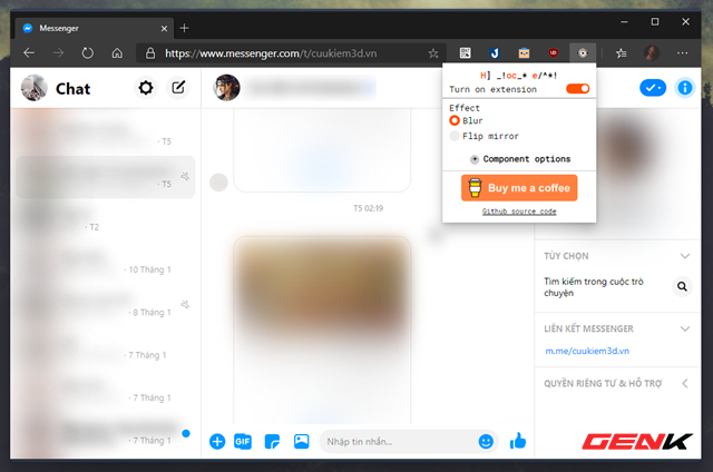 Tránh người khác xem lén tin nhắn Facebook của bạn trên Google Chrome - Ảnh 5. Tránh người khác xem lén tin nhắn Facebook của bạn trên Google Chrome - Ảnh 5.