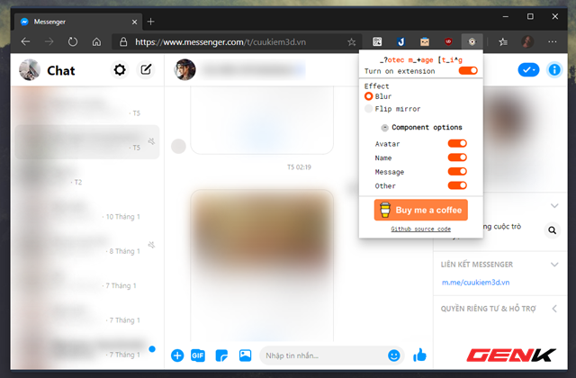 Tránh người khác xem lén tin nhắn Facebook của bạn trên Google Chrome - Ảnh 6. Tránh người khác xem lén tin nhắn Facebook của bạn trên Google Chrome - Ảnh 6.