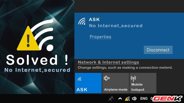 Khắc phục lỗi hiển thị thông báo “No Internet, Secured” gây khó chịu trên Windows 10 - Ảnh 1. Khắc phục lỗi hiển thị thông báo “No Internet, Secured” gây khó chịu trên Windows 10 - Ảnh 1.