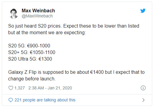 Galaxy S20 sẽ c&oacute; gi&aacute; l&ecirc;n đến hơn 33 triệu đồng? - Ảnh 2.