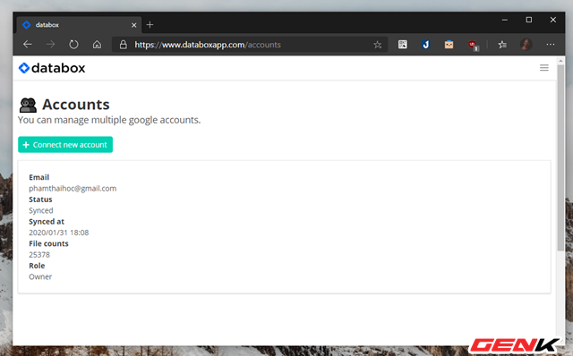 Quản l&yacute; c&ugrave;ng l&uacute;c nhiều t&agrave;i khoản Google Drive với Databox - Ảnh 7.