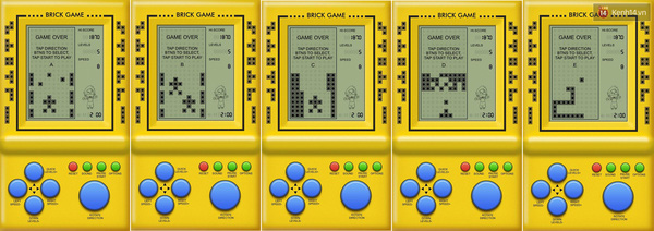 Giao diện màn hình của game với 5 game huyền thoại của ngày xưa.