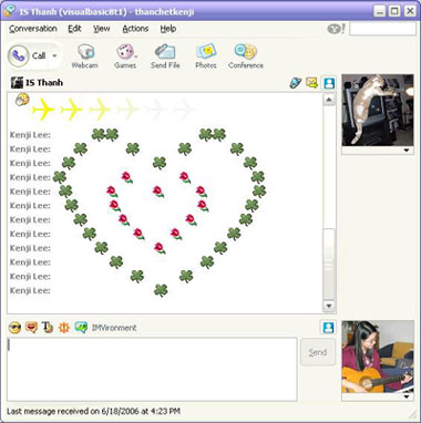 Giao diện một thời của Yahoo! Messenger