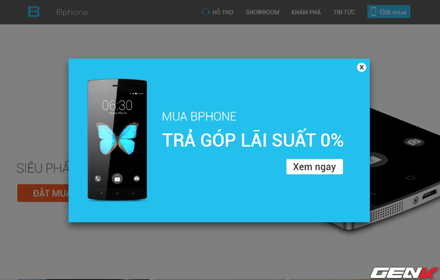 
Bphone cho ph&eacute;p người d&ugrave;ng đặt h&agrave;ng mua trả g&oacute;p
