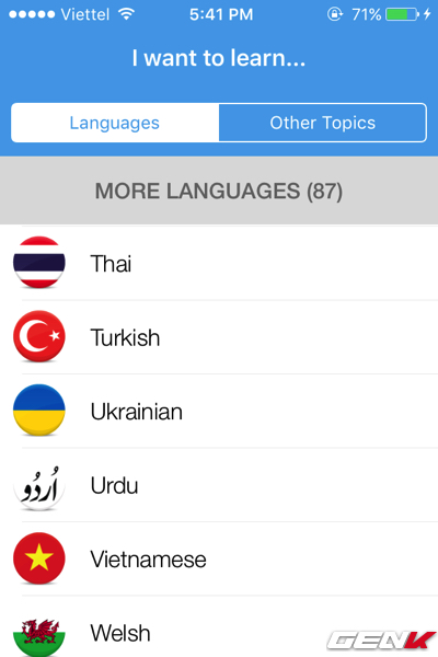 Có tới gần 100 ngôn ngữ trong Memrise