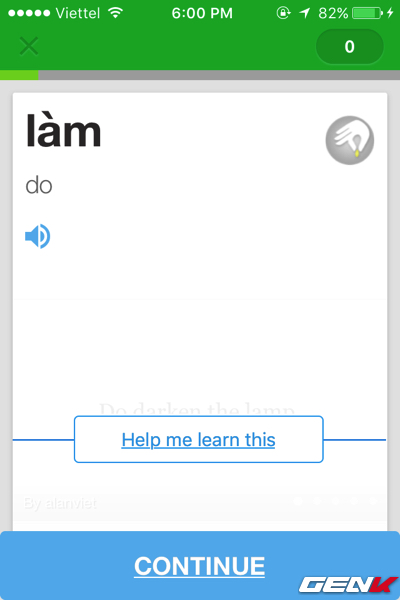 ... và tất nhiên là cả đọc nữa. Phần đọc ngôn ngữ Tiếng Việt trong Memrise hơi.. buồn cười.
