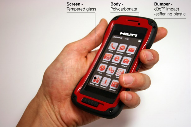 Màn hình chống sốc và lớp vỏ được làm bằng chất liệu Policarbonate.