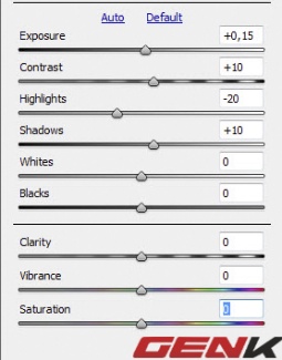 Tinh chỉnh trong hộp thoại Camera Raw tùy thuộc vào tấm ảnh đã chọn.