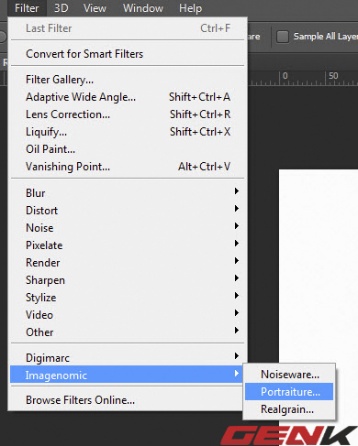 Filter -> Imagenomic -> Portraiture.
