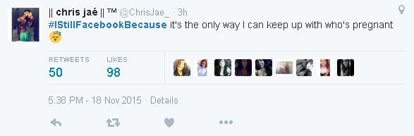 Đây là cách duy nhất để tôi biết ai đó trong những người bạn của mình đang mang bầu.