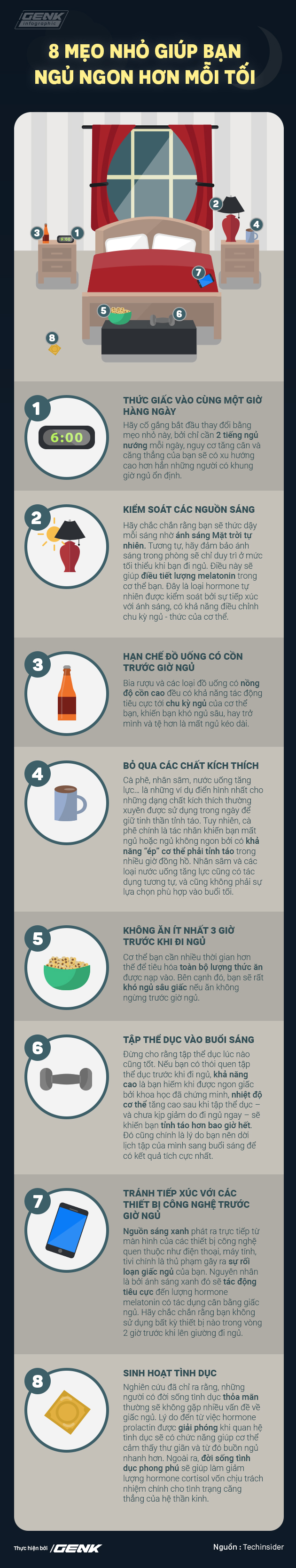 Mẹo nhỏ cho các bạn gặp vấn đề về giấc ngủ.