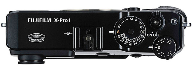 Mặt trên của X-Pro1.