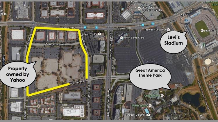 Mảnh đất rộng 200.000 mét vuông mà Yahoo sẽ bán cho LeEco.