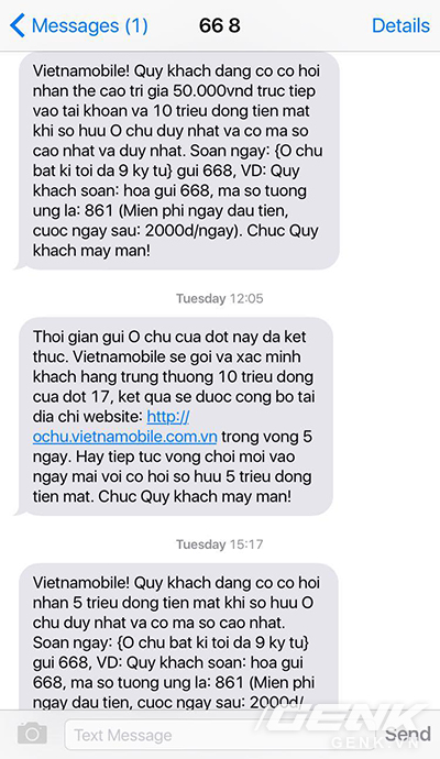 Nhiều dịch vụ của nhà mạng này gửi tới khách hàng không có hướng dẫn hủy theo dõi. Nếu tham gia chương trình, người dùng dễ bị bẫy mất phí 2.000đ/ngày do không đọc kỹ quy định chỉ miễn phí tin đầu tiên và cước tính theo thuê bao thay vì số lượng tin gửi đi.