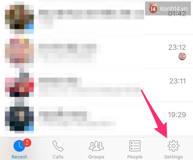 Đối với người dùng trên smartphone, đầu tiên hãy truy cập vào ứng dụng Facebook Messenger, sau đó nhấn vào biểu tượng Settings ở góc dưới bên phải.