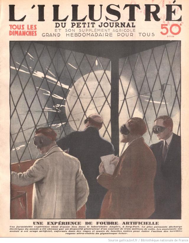 Các nhà khoa học đang tập trung tại phòng thí nghiệm Ampère để thực hiện thí nghiệm tạo ra tia sét nhân tạo. Những tia sét này được chế tạo bằng một thiết bị điện tử đặc biệt cùng một dòng điện lên đến 3 triệu volt.