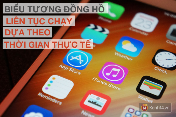 Kim giờ, kim phút và cả kim giây trên biểu tượng ứng dụng Clock luôn chạy chính xác và hoàn toàn đồng nhất với giờ hệ thống trên iPhone.