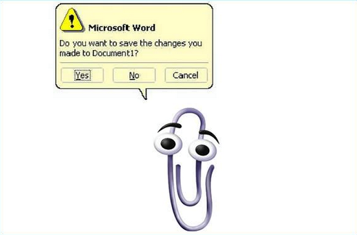 
Bob v&agrave; Clippy l&agrave; những ứng dụng yểu mệnh do chưa thể thay đổi th&oacute;i quen của người d&ugrave;ng.
