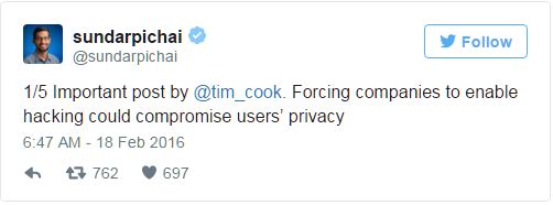 
1/5 B&agrave;i viết quan trọng của Tim Cook. &Eacute;p c&aacute;c c&ocirc;ng ty hack dữ liệu sẽ x&acirc;m phạm quyền ri&ecirc;ng tư người d&ugrave;ng.
