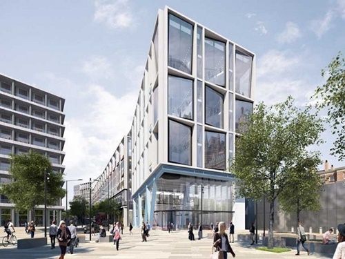 Còn đây là phác thảo ban đầu của trụ sở làm việc mới đã được Google loại bỏ.