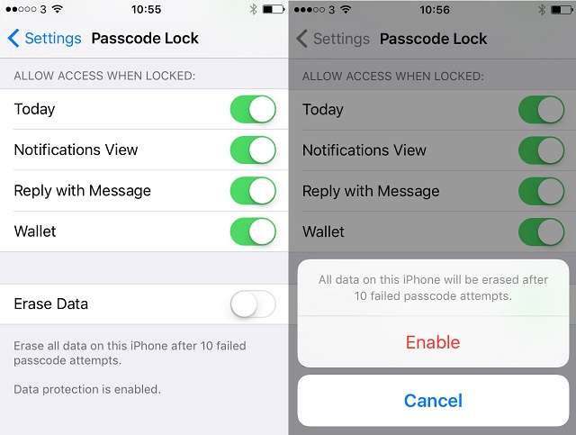 Với tính năng này, FBI có thể bị mất toàn bộ dữ liệu cần thu được khi sử dụng thiết bị đặc biệt để hack iPhone 5c.