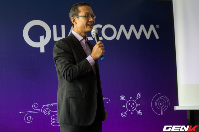 Ông Thiều Phương Nam, Tổng giám đốc Qualcomm Đông Dương chia sẻ với báo chí.