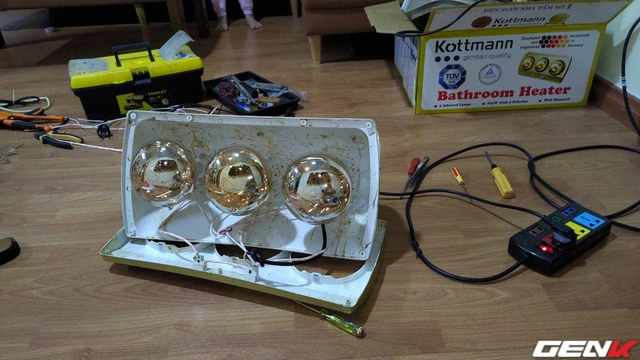 Trót mua đèn sưởi nhà tắm rởm, tôi mất mấy ngày trời để "độ chế" lại cho an toàn và tiết kiệm điện - Ảnh 12. Trót mua đèn sưởi nhà tắm rởm, tôi mất mấy ngày trời để "độ chế" lại cho an toàn và tiết kiệm điện - Ảnh 12.