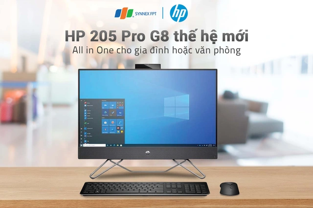 HP 205 Pro G8 AiO, máy tính t&iacute;ch hợp màn hình với chi phí hợp lý d&agrave;nh cho doanh nghi&ecirc;̣p - Ảnh 1.