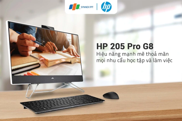 HP 205 Pro G8 AiO, máy tính t&iacute;ch hợp màn hình với chi phí hợp lý d&agrave;nh cho doanh nghi&ecirc;̣p - Ảnh 3.