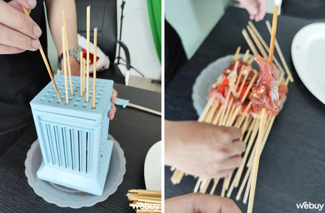 D&ugrave;ng thử hộp cắt thịt xi&ecirc;n nướng tại nh&agrave;: Nh&igrave;n th&igrave; hay đ&oacute; nhưng d&ugrave;ng th&igrave; đ&uacute;ng l&agrave; "b&oacute; tay" - Ảnh 13.