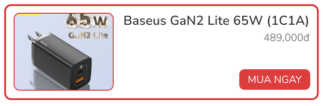 Chỉ từ 500K có vô số sạc nhanh GaN công suất 65W/100W, sạc được cho cả điện thoại và laptop - Ảnh 4. Chỉ từ 500K có vô số sạc nhanh GaN công suất 65W/100W, sạc được cho cả điện thoại và laptop - Ảnh 4.