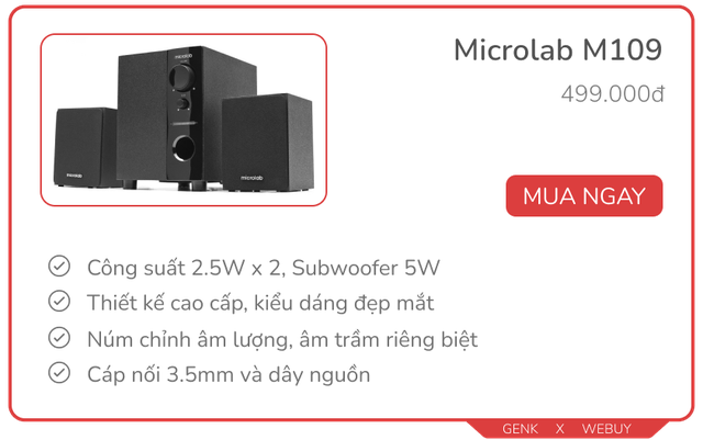 Dưới 500k có 10 mẫu loa vi tính chính hãng chất lượng, xem phim hay chơi game sướng hơn loa Bluetooth mini - Ảnh 9. Dưới 500k có 10 mẫu loa vi tính chính hãng chất lượng, xem phim hay chơi game sướng hơn loa Bluetooth mini - Ảnh 9.