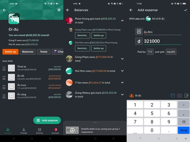 Review nhanh gọn 3 ứng dụng chia tiền khi đi du lịch xem cái nào đáng dùng nhất - Ảnh 8. Review nhanh gọn 3 ứng dụng chia tiền khi đi du lịch xem cái nào đáng dùng nhất - Ảnh 8.