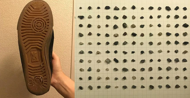 Kỳ lạ người đàn ông có sở thích chuyên thu thập các viên sỏi mắc kẹt trong đế giày mỗi khi ra đường - Ảnh 1. Kỳ lạ người đàn ông có sở thích chuyên thu thập các viên sỏi mắc kẹt trong đế giày mỗi khi ra đường - Ảnh 1.