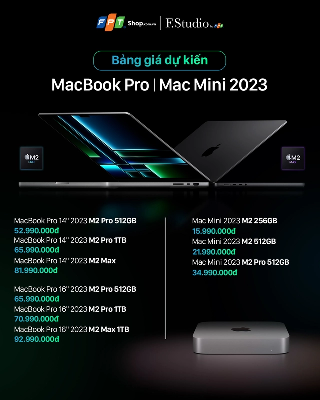 Đây là giá dự kiến của MacBook Pro và Mac mini M2 tại Việt Nam: Chỉ từ 15,9 triệu đồng, lên kệ trong tháng 2 - Ảnh 2. Đây là giá dự kiến của MacBook Pro và Mac mini M2 tại Việt Nam: Chỉ từ 15,9 triệu đồng, lên kệ trong tháng 2 - Ảnh 2.